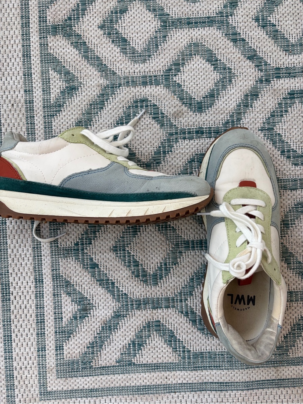 Madewell Kickoff Trainer Sneakers Antique Coral Multi Colorway